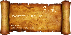 Haraszty Attila névjegykártya